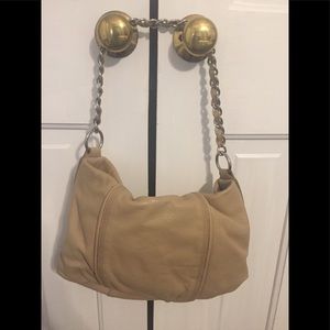 Calvin Klein tan/beige leather bucket bag
